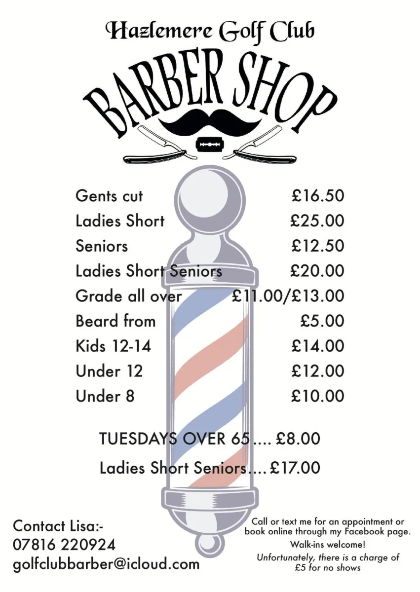 Sample price list